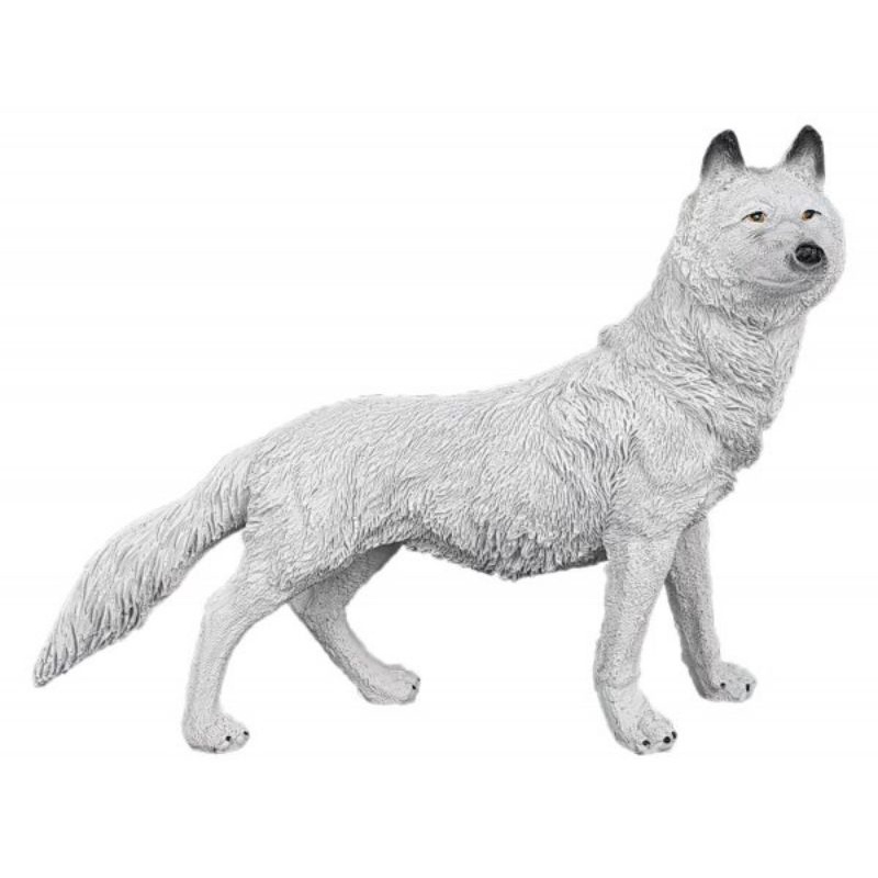 Decoração lobo selvagem enfeite em resina