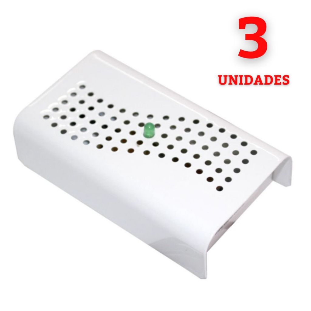 3 Anti mofo Eletrônico Anti Ácaro e Fungos Branc