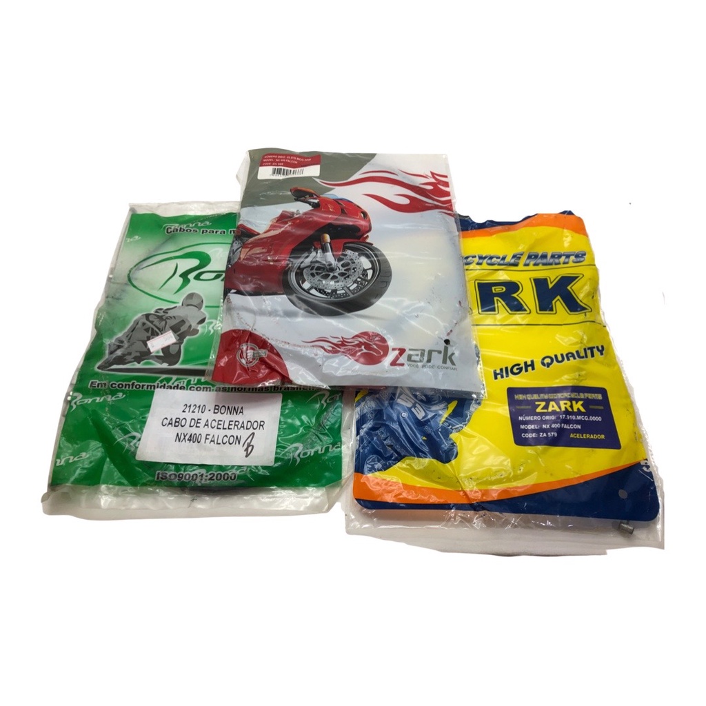 2 Cabos Acelerador  A+B + 1Cabo Embreagem Nx400 Fa