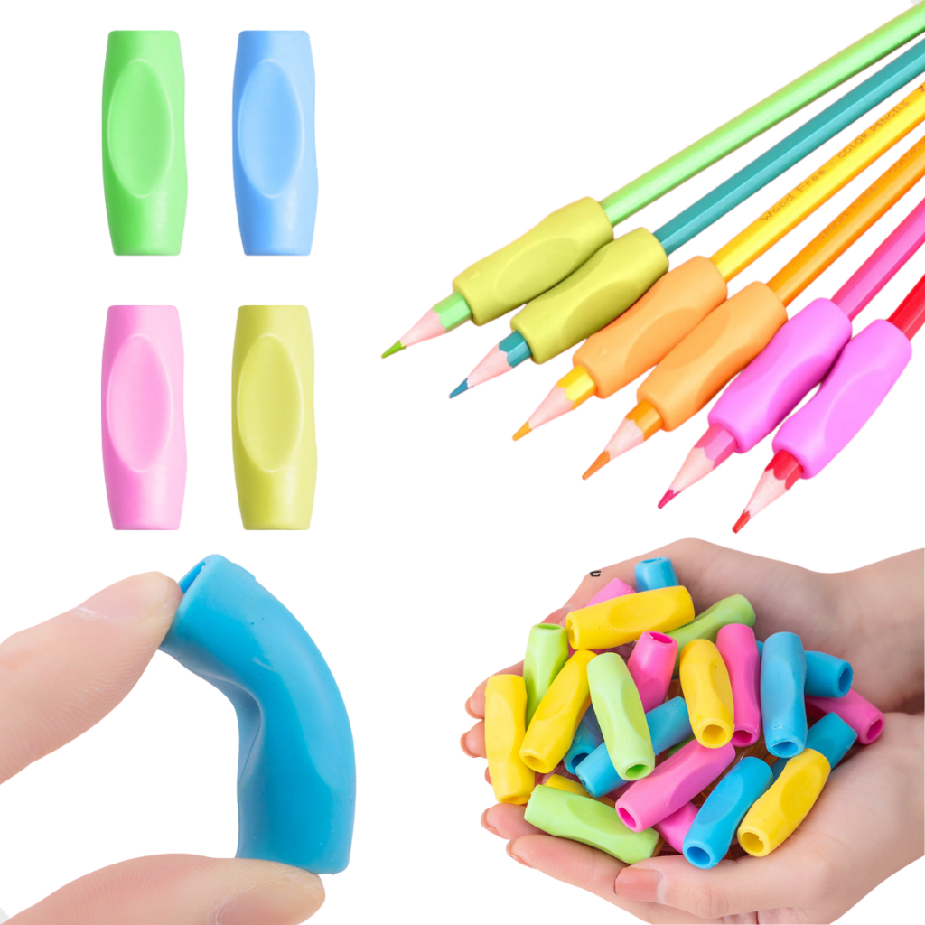 Kit 2 Grip Corretor Apoio Para Escrita Ergonômico