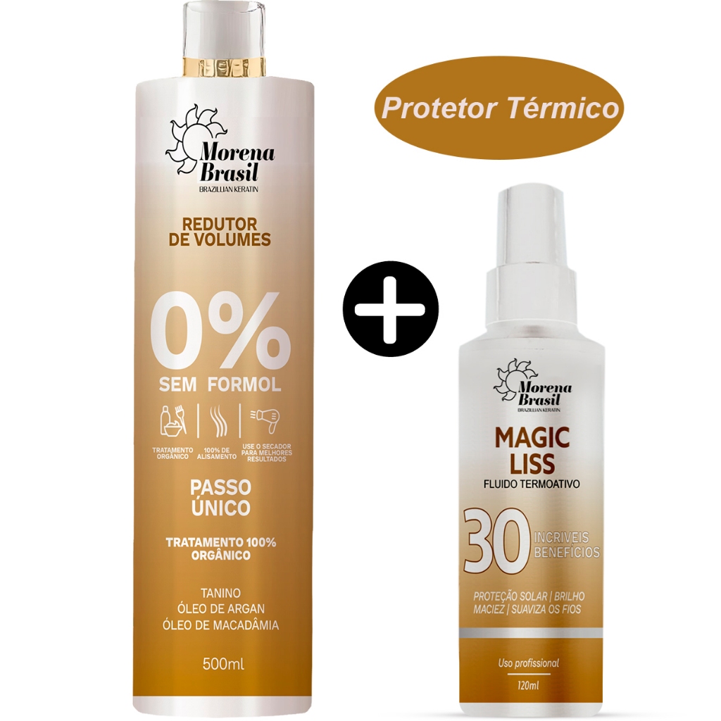 Kit Selagem Brazillian Keratin + Protetor Térmico