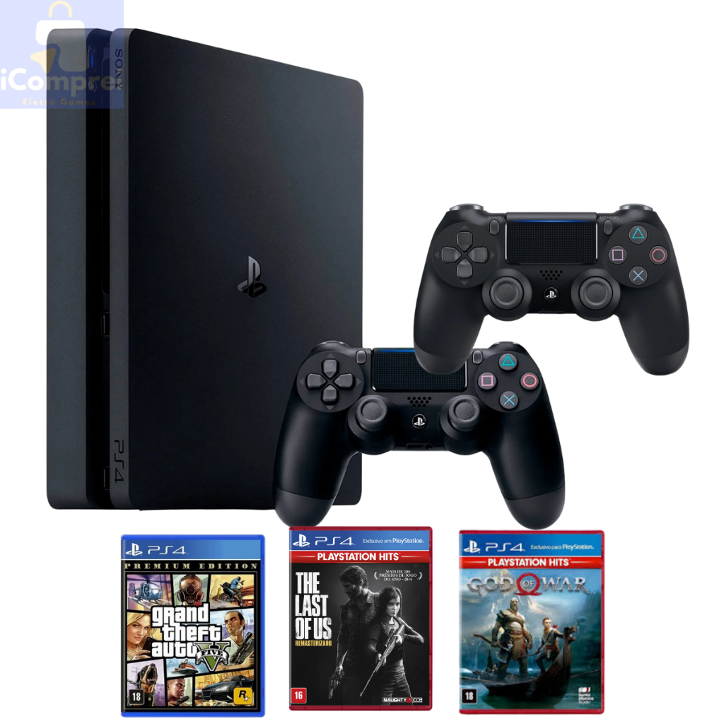 Playstation 4 Completo Ps4 Semi Novo 1TB + 2 Contr