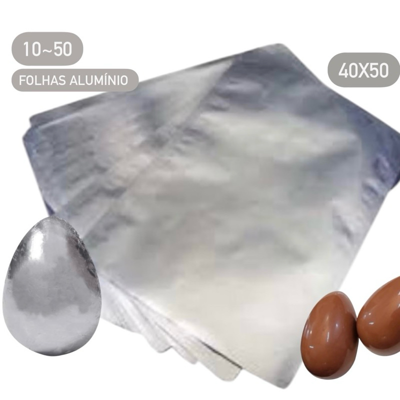 10~50 KIT Embalagem Ovo De Páscoa Papel Chumbo Al