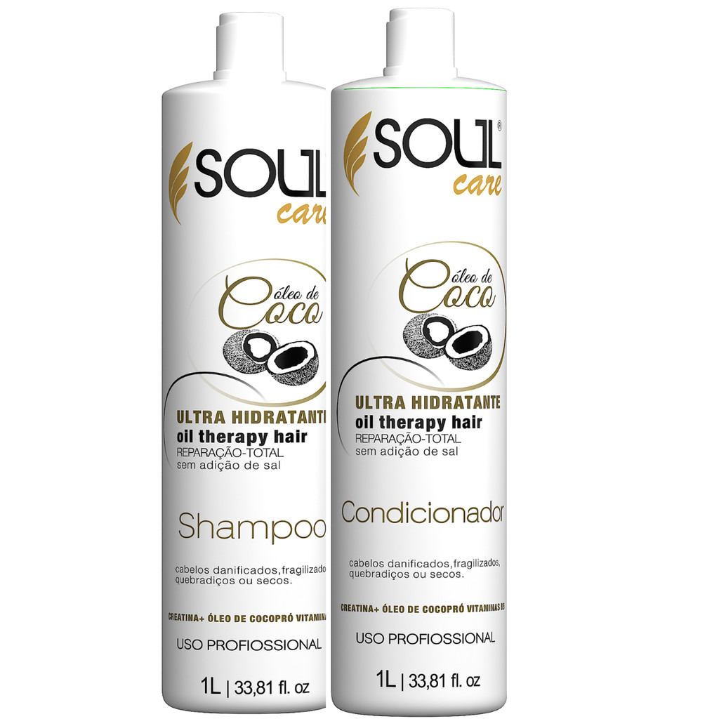 Kit Shampoo e Condicionador 1 Litro Soul Care | Hi