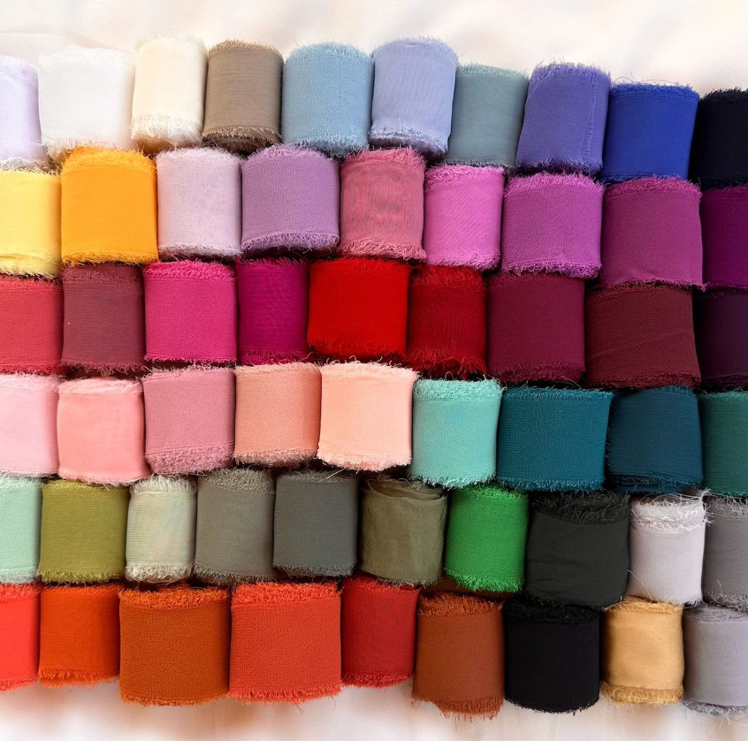 Fita artesanal 5m Rústica Chiffon Convite Lembran