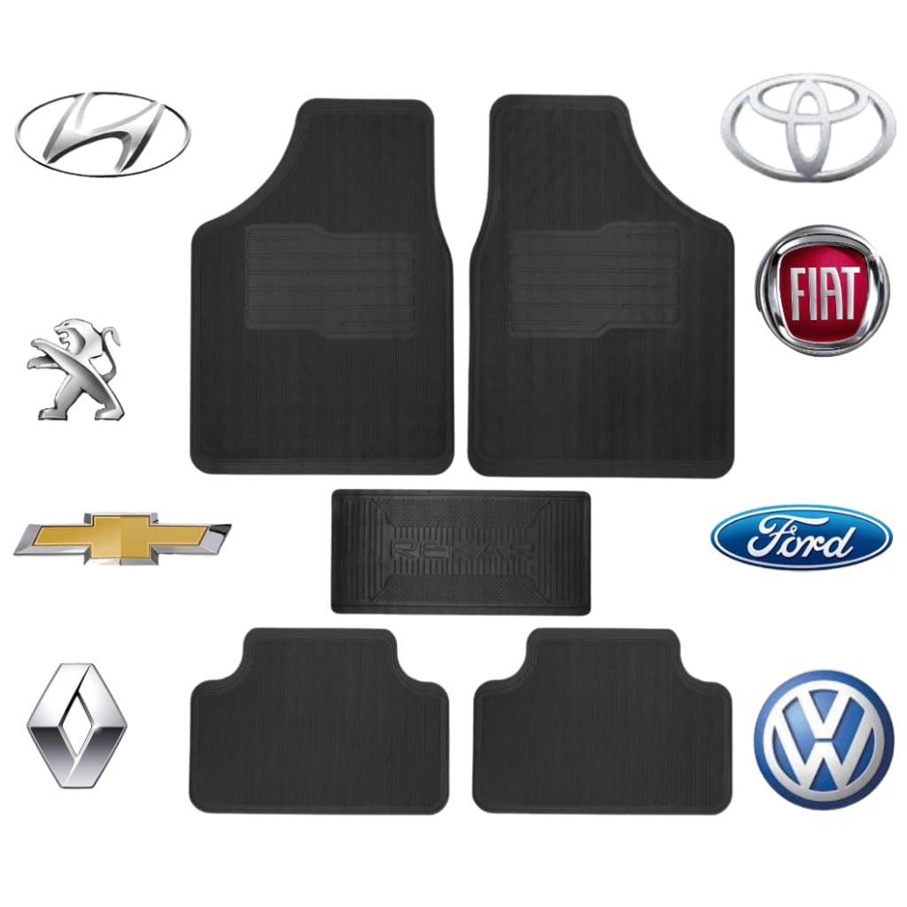 Tapete de Carro Borracha Automotivo 5 Peças Perso