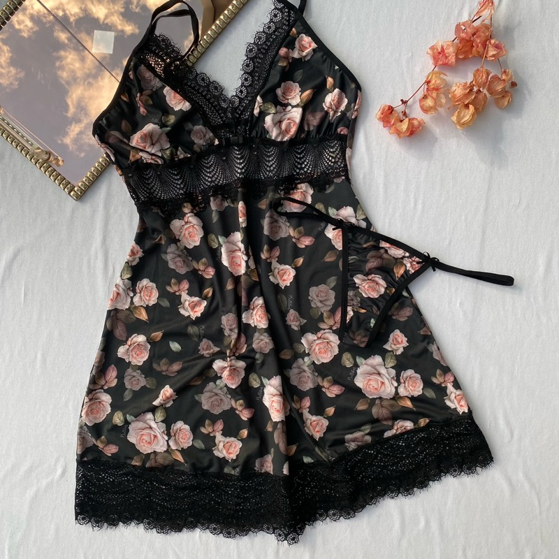 Camisola pijama microfibra linha noite estampada