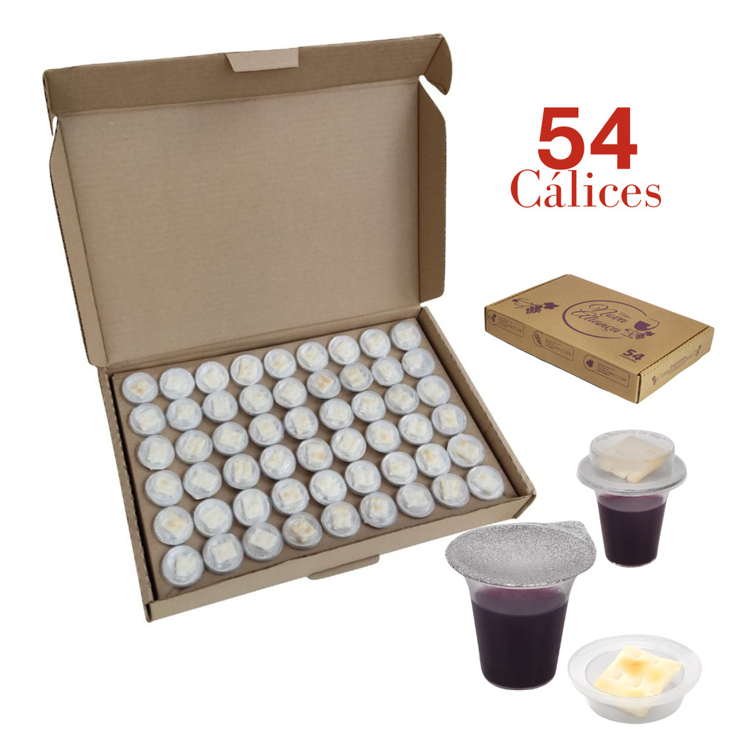 Kit Santa Ceia com Suco e Pão modelo chapeu  48 U