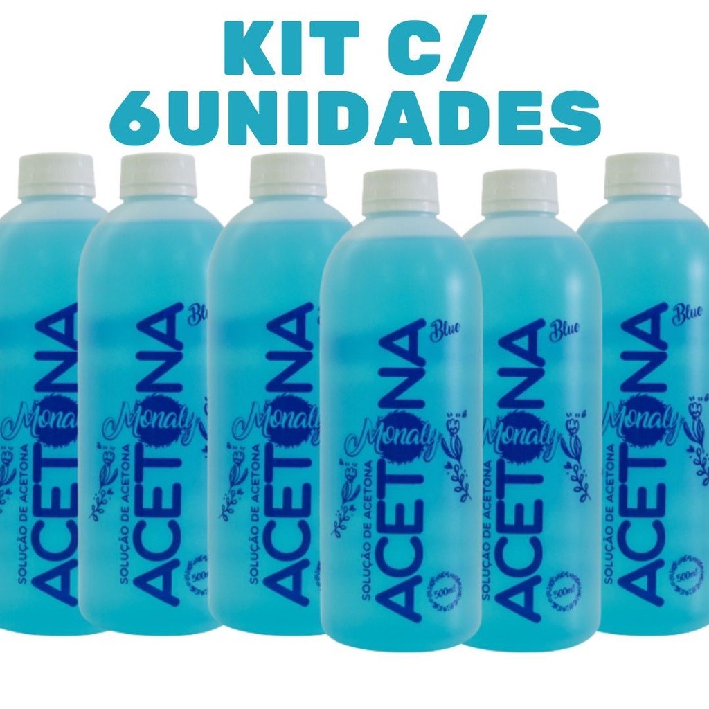 Kit Com 6 Acetona Monaly Removedor Musa