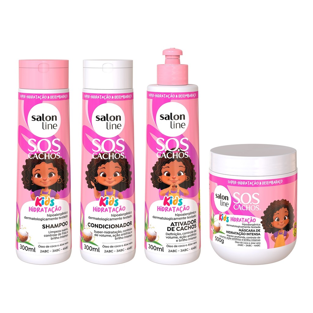 Kit Shampoo + Condicionador + Máscara + Ativador 