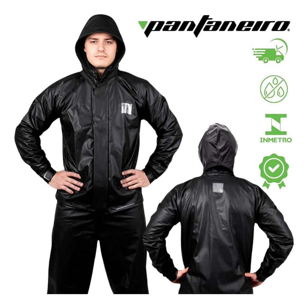 Kit Capa Chuva Motoqueiro Pantaneiro Resistente C/
