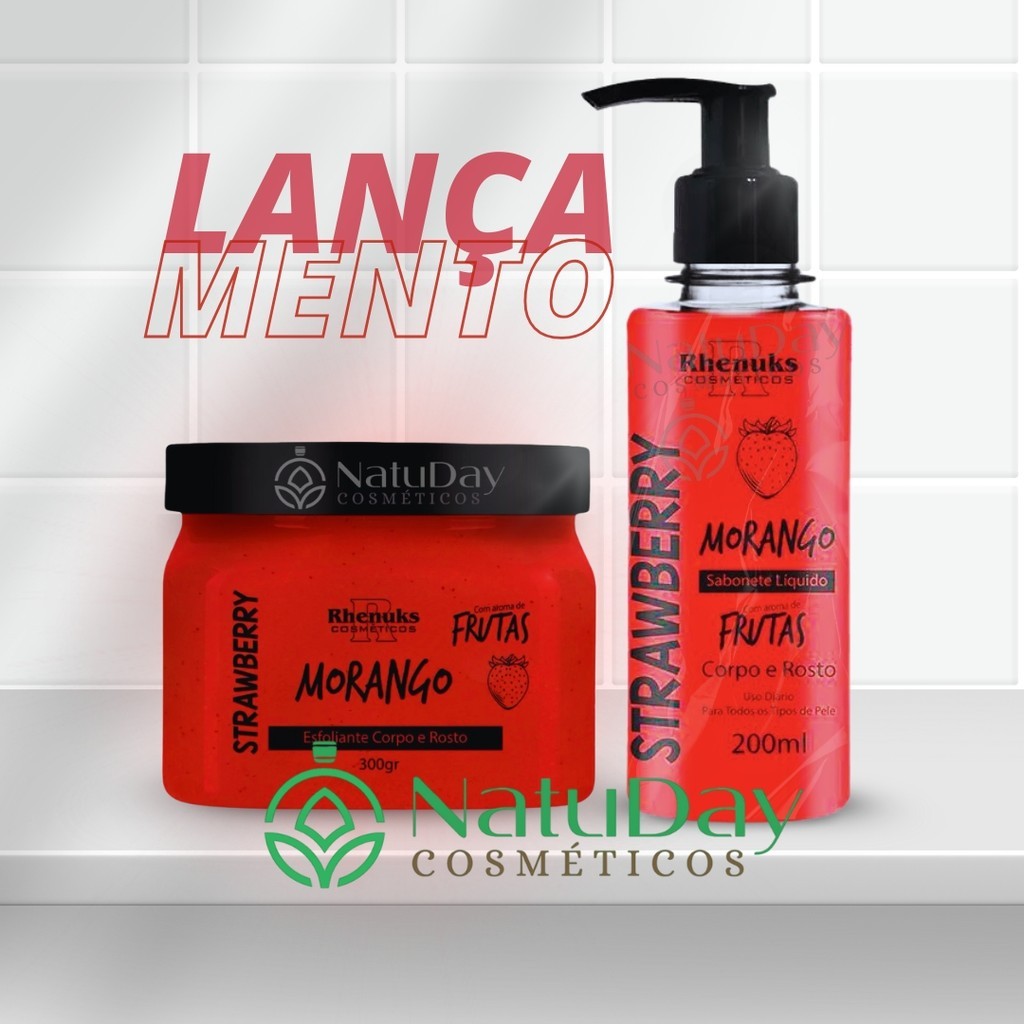 Kit Esfoliante + Sabonete Líquido Corpo E Rosto  