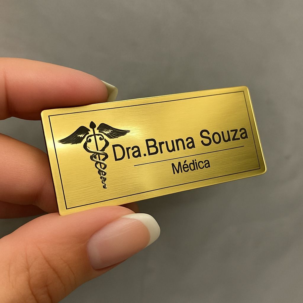 Broche Crachá Magnético Personalizado Nome E Pro