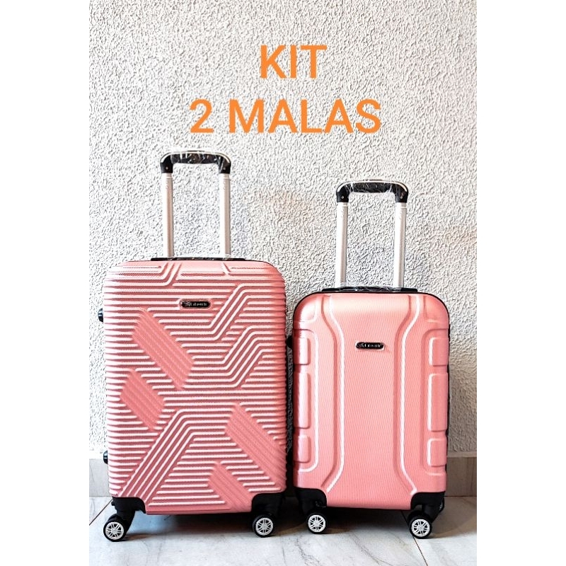 kit 2 Malas viagem (Bordo) + (Despacho) ABS tamanh