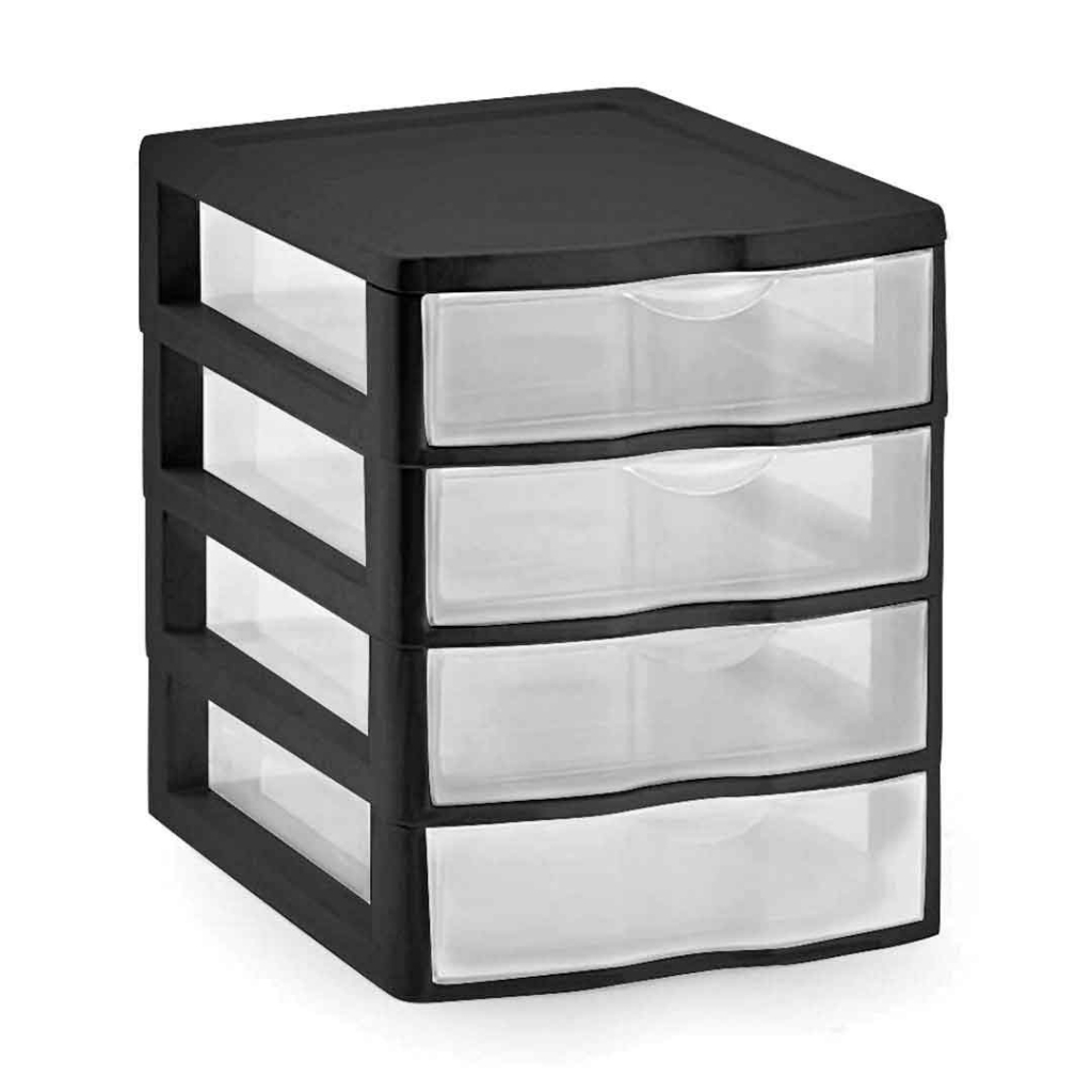 Gaveteiro Organizador Pequeno Plástico C/4 Gaveta