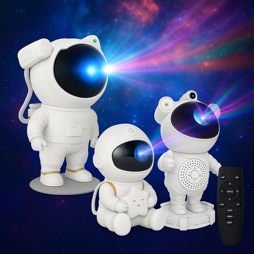 Projetor Astronauta De Luz Noturna Galáxia Estrel