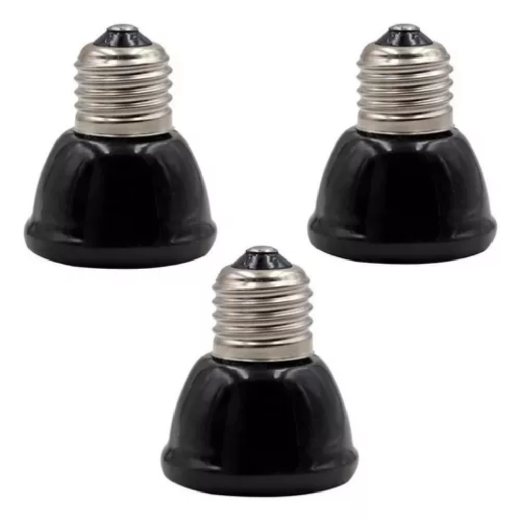 3x Lâmpada Cerâmica Aquecedor Repteis Aves 100w 
