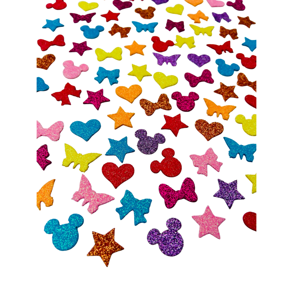 100 Adesivos Pet Lacinho EVA Auto Colante Cães e 