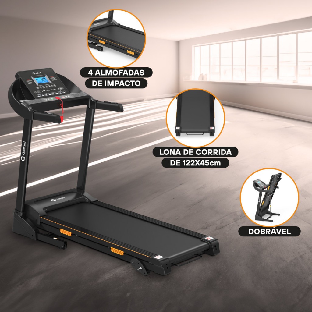 Esteira Ergométrica Elétrica Gallant Elite 2.9hp