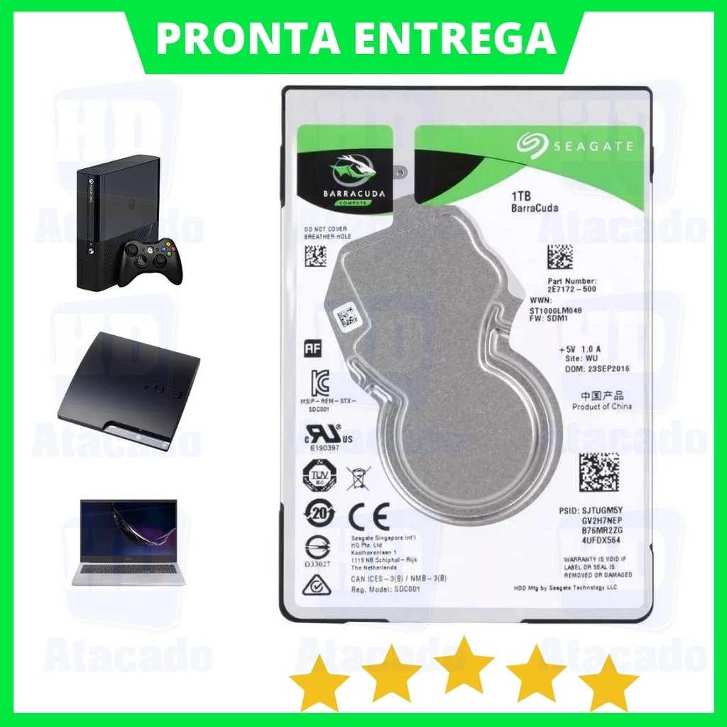 HD 1TB Interno 2.5 Xbox/PC/Notebook/PS4 – Di