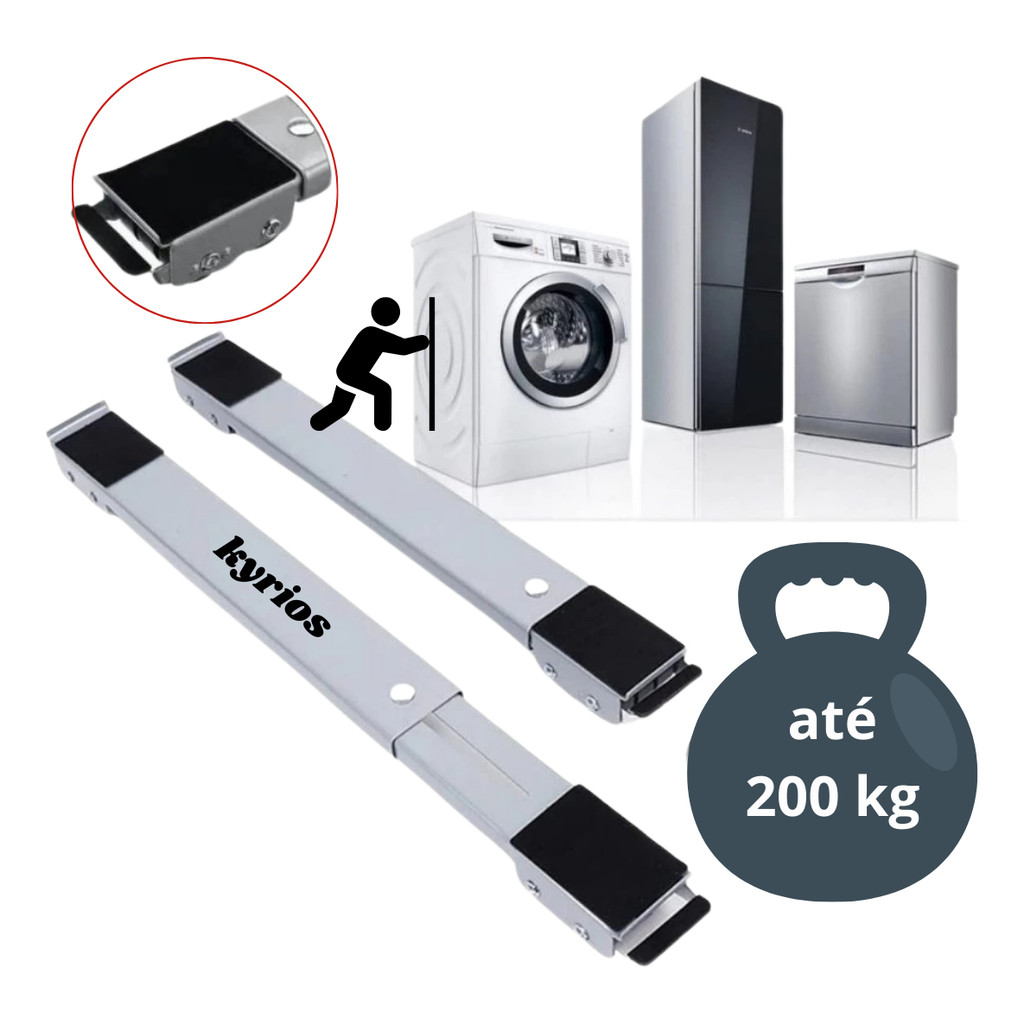 Carrinho Base Suporte C/ Rodinhas Ajustável Gelad