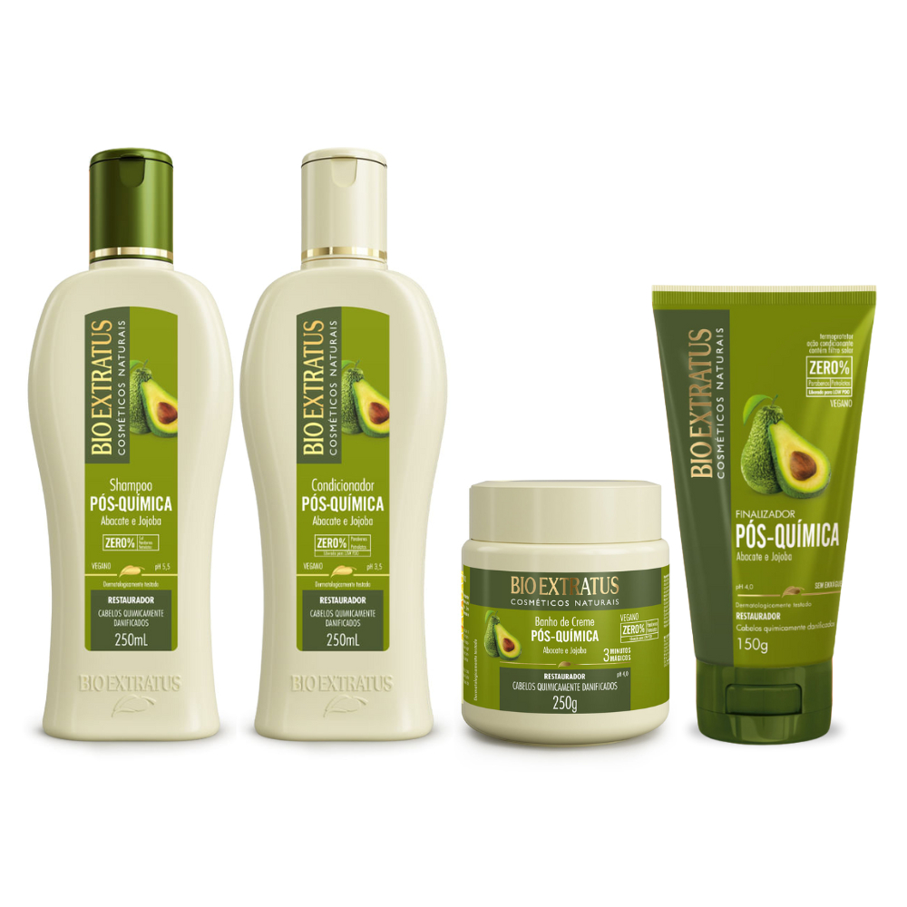 Kit Pós Química Shampoo Condicionador Banho de C