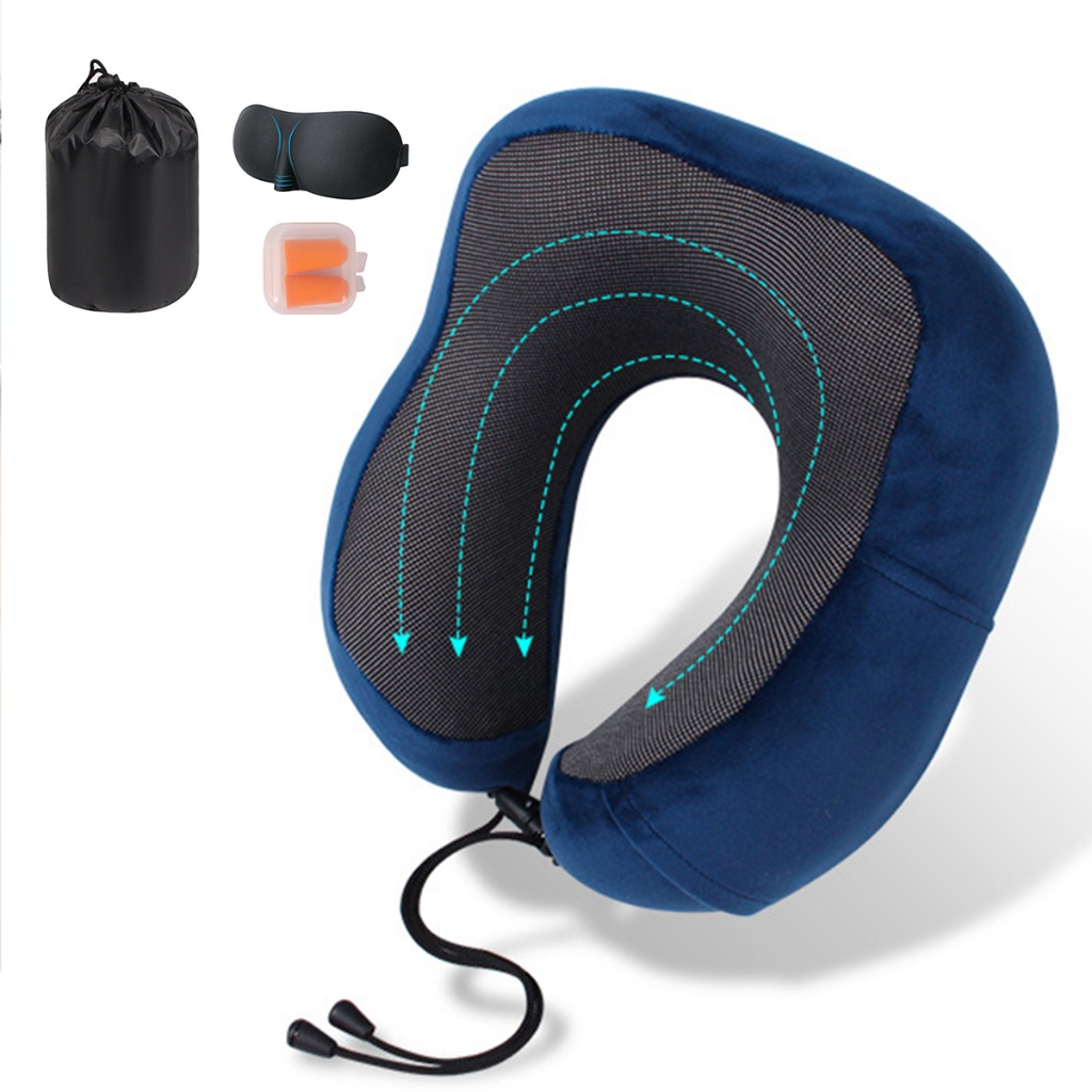 Kit Viagem Travesseiro Almofada Espuma Viscoelást