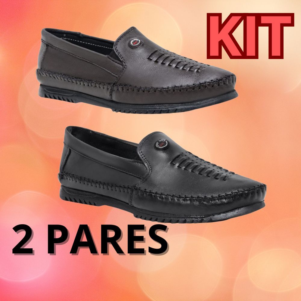 Mocassim Casual Masculino Sapatilha Casual em Cour