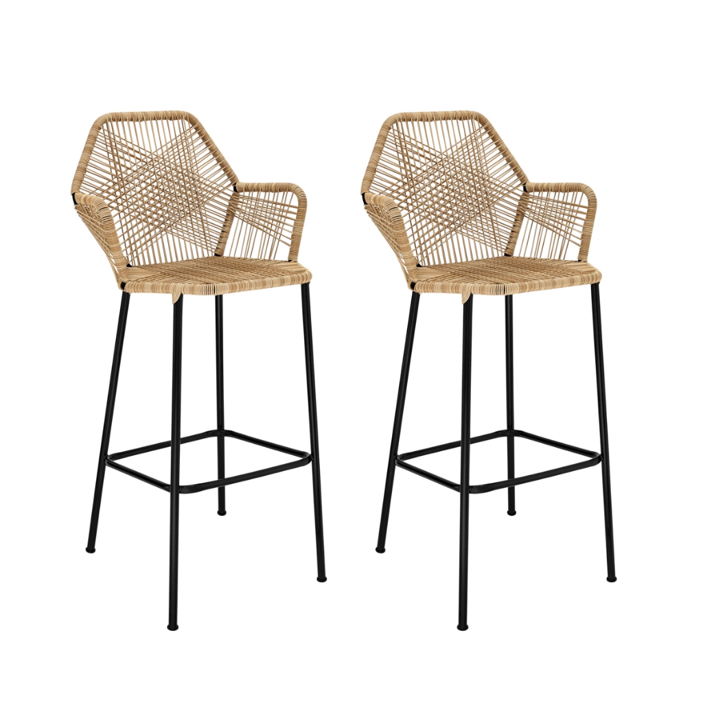 Jogo 2 Banquetas Tropicália Para Área Gourmet Em