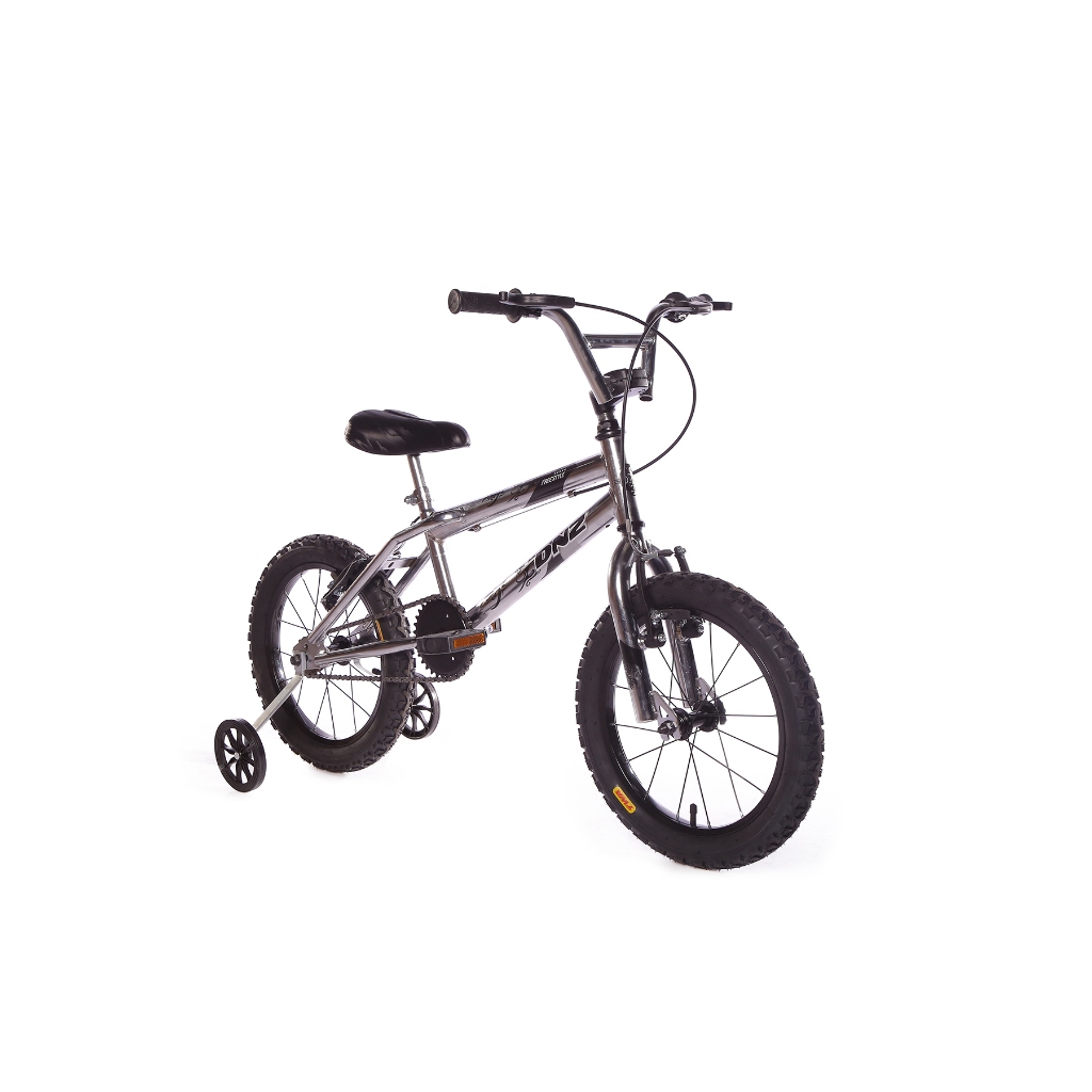 Bicicleta Aro 16 Cromada Com Rodinhas E Freios V-b