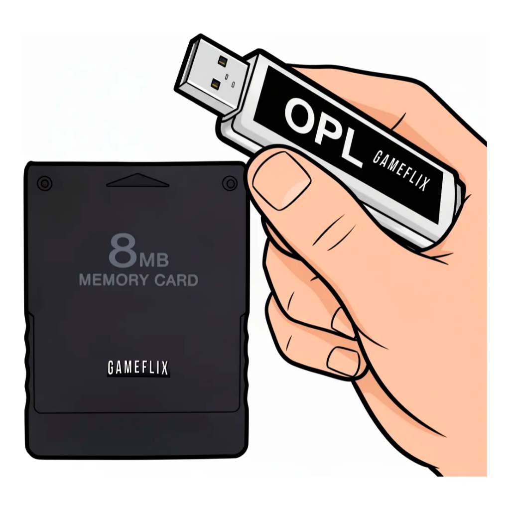 Opl Memory Card + Pendrive 64gb | Ps2 Fat e Slim