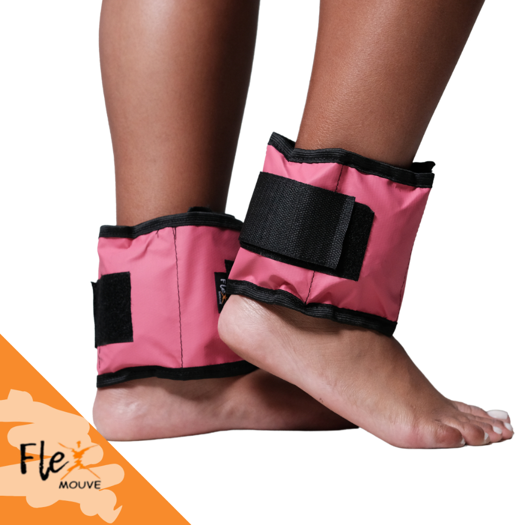 Caneleira de Peso 1kg Rosa Tornozeleira Academia F