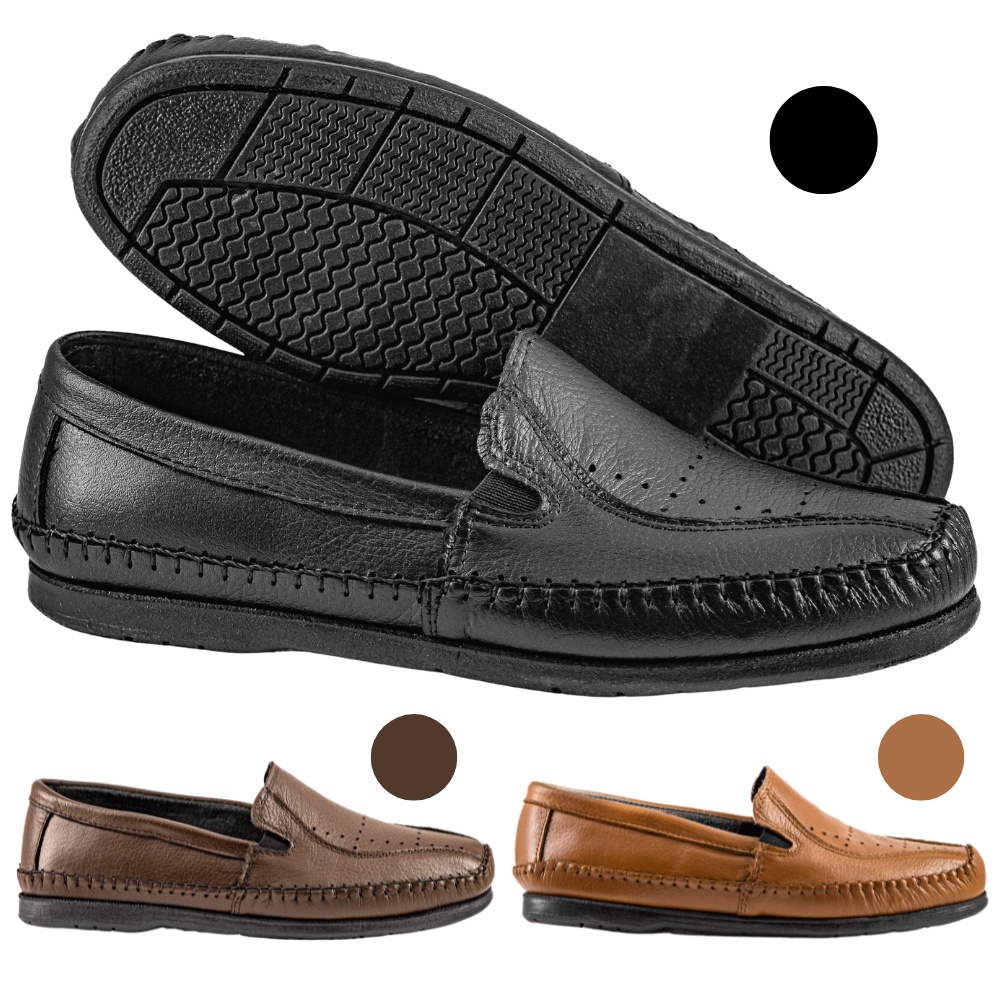 Sapato Masculino Couro Legitimo Mocassim Anti Derr