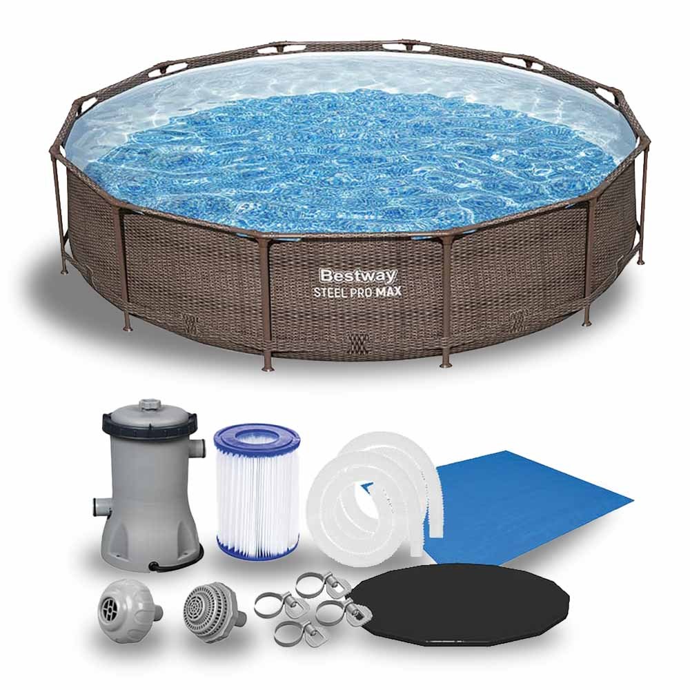 Piscina Estrutural 6.473 Litros Deluxe Circular + 