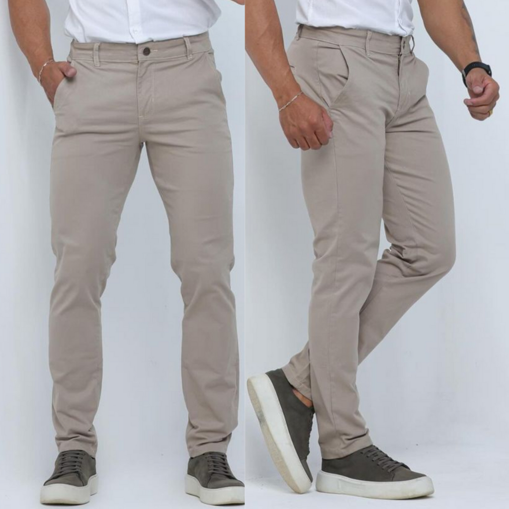 CALÇA MASCULINA SARJA Sport Fino Casual Com Lycra