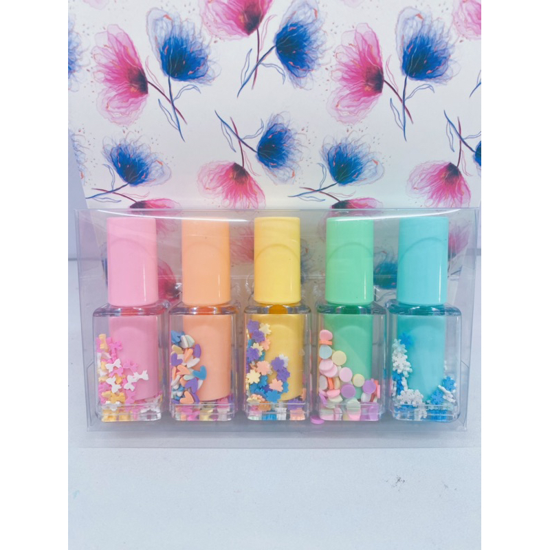 Marca texto divertidos modelo esmalte tons pastéi