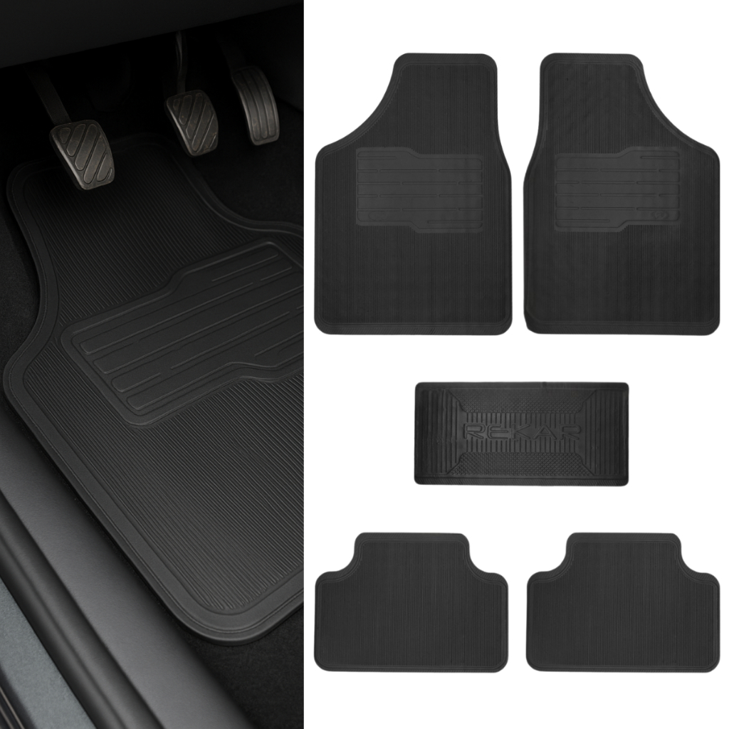 Jogo Tapete Automotivo De Borracha 5 Peças Preto
