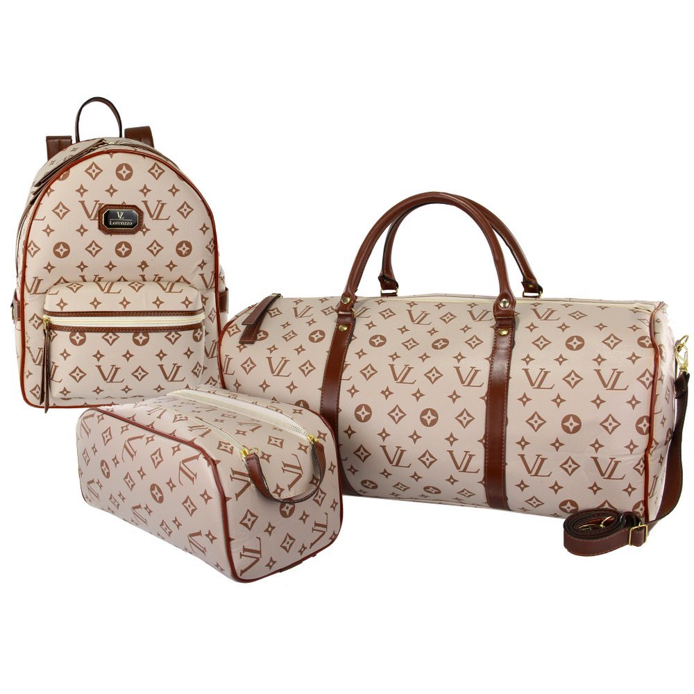 Kit Mochila + Mala + Necessaire LETRA Feminina Mas