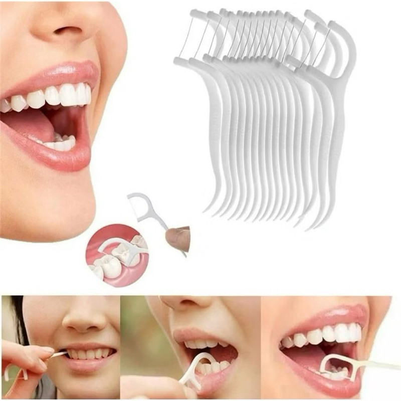 KIT 50/100/150 Unidades Fio Dental Em Forma De Arc