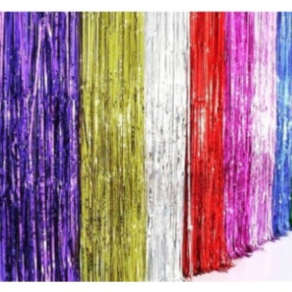 Cortina Metalizada Franja 2M X 1M Painel Decoraç�