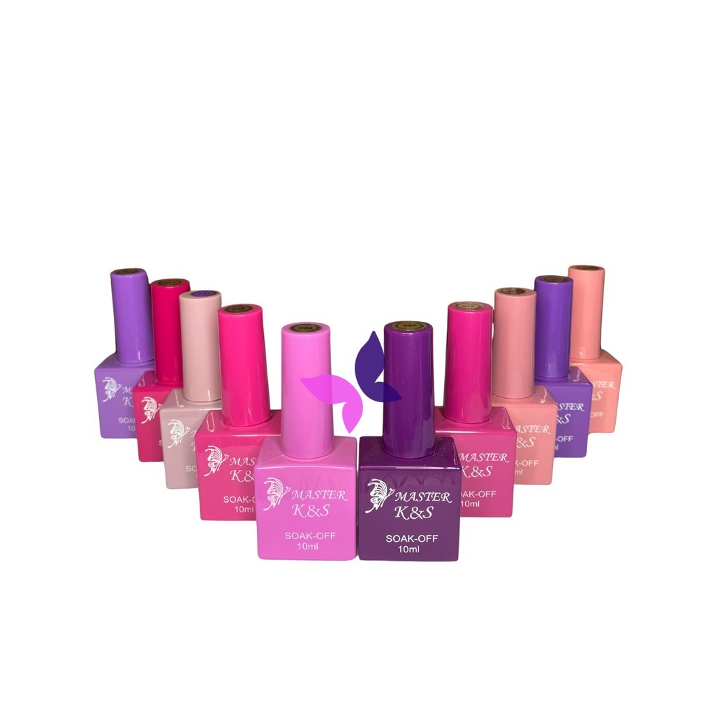 Kit 10 Esmaltes em Gel KES QUADRADO  Soak Off | 10