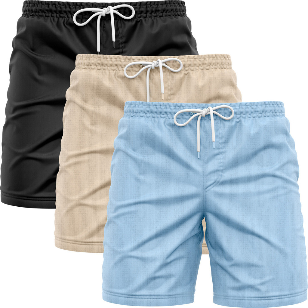 Kit 3 Short Linho Bermuda Mauricinho Premium Mascu