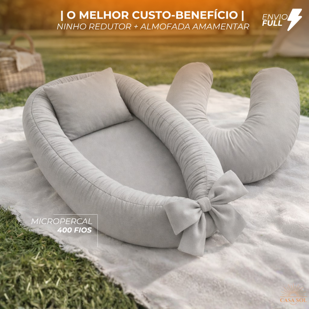 NINHO REDUTOR DE BERÇO | ALMOFADA AMAMENTAÇÃO |