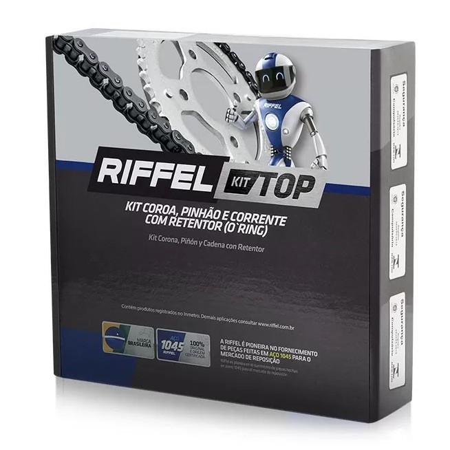 Kit Relação Transmissao Moto Riffel Yamaha Fz15 