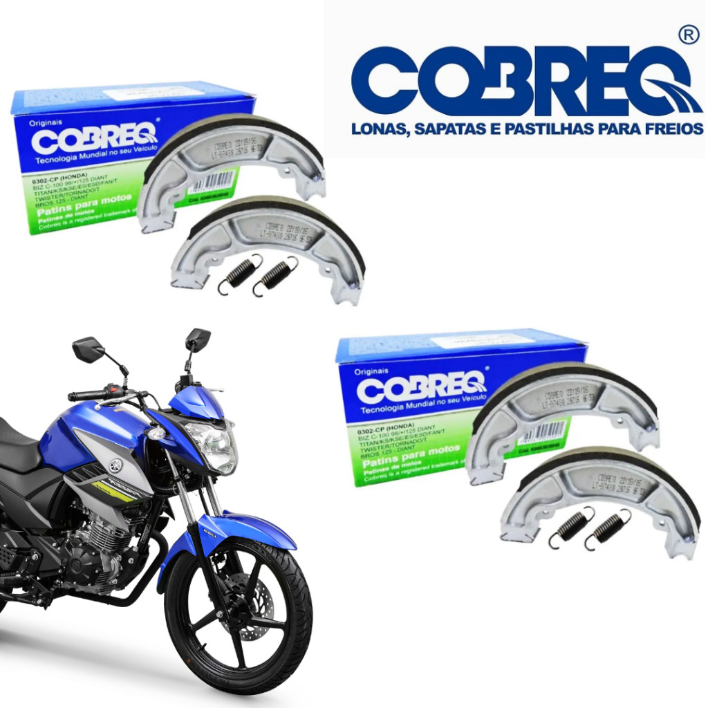 Par Lona Patim Freio Dianteiro + Traseiro Cobreq C