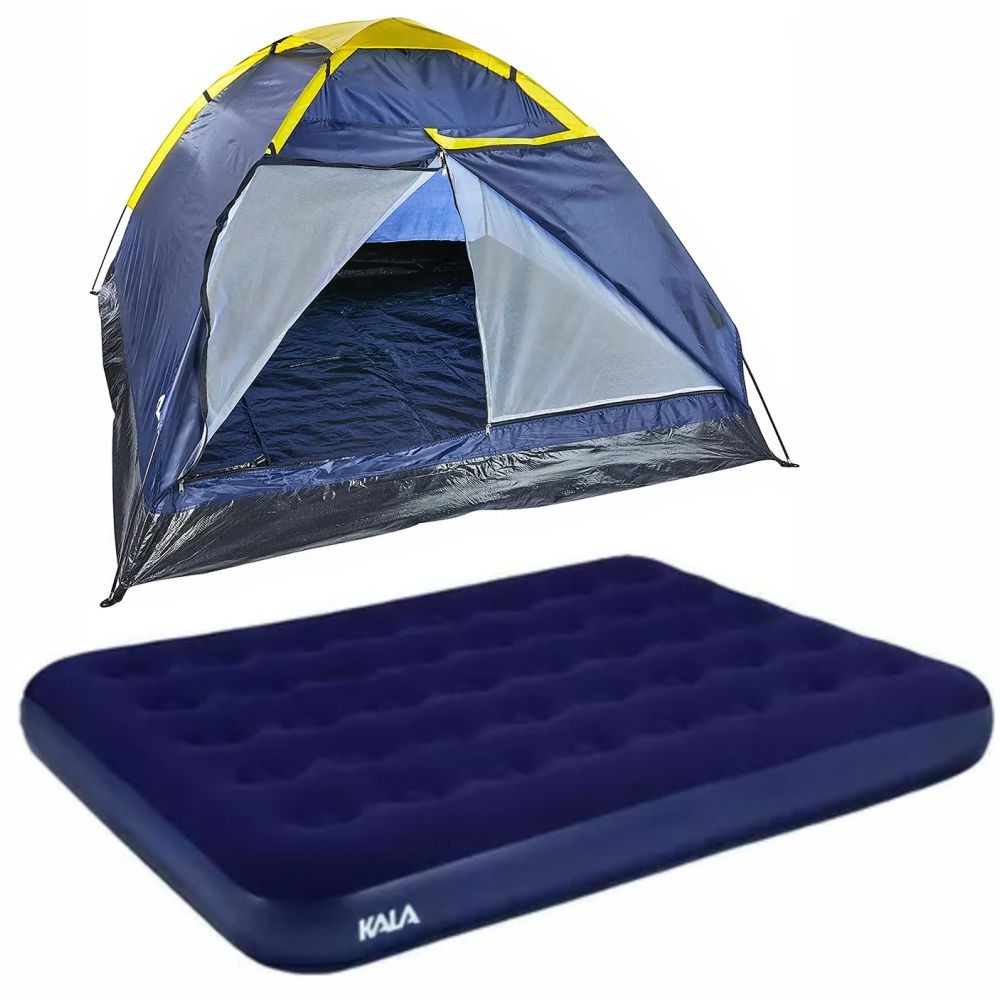 Kit Camping Barraca 4 pessoas + Colchão inflável