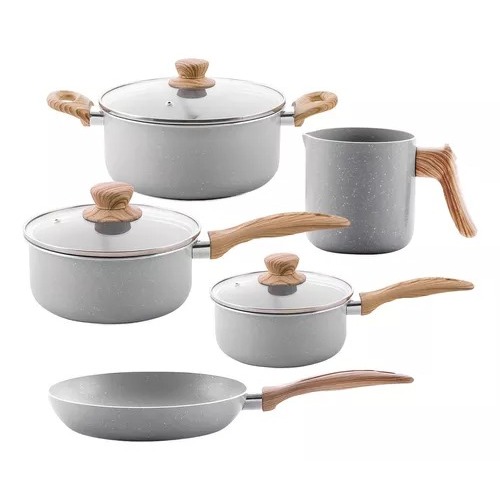 Conjunto De 5 Panelas Gris Brinox Ceramic Life Eas