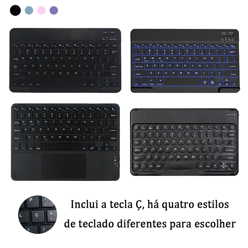 Teclado Bluetooth Abnt2 Com Tecla Ç Para Ipad 11.