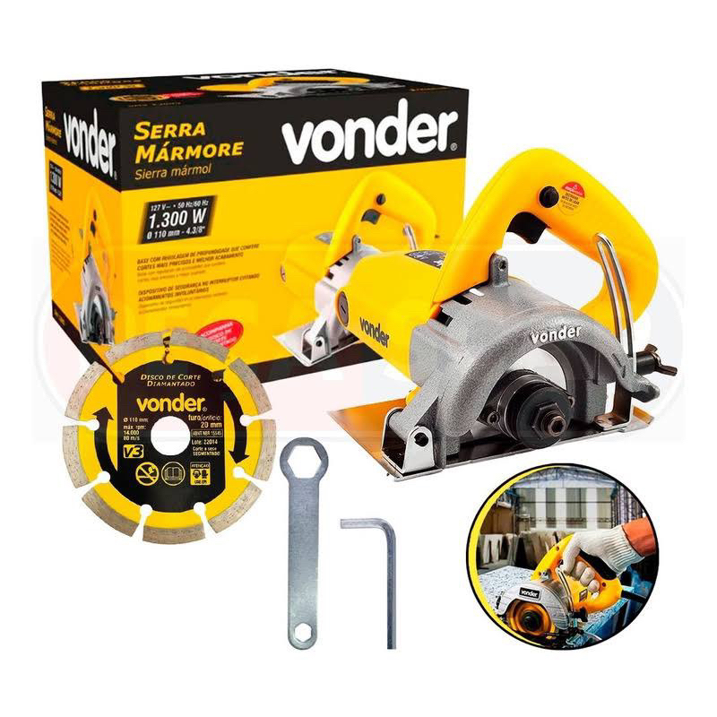 Serra Mármore 4.3/8 Pol. 1300W – VONDER-SMV