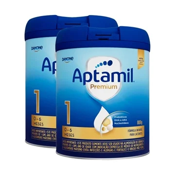 Kit 2 Fórmula Infantil Aptamil Premium 1 800g